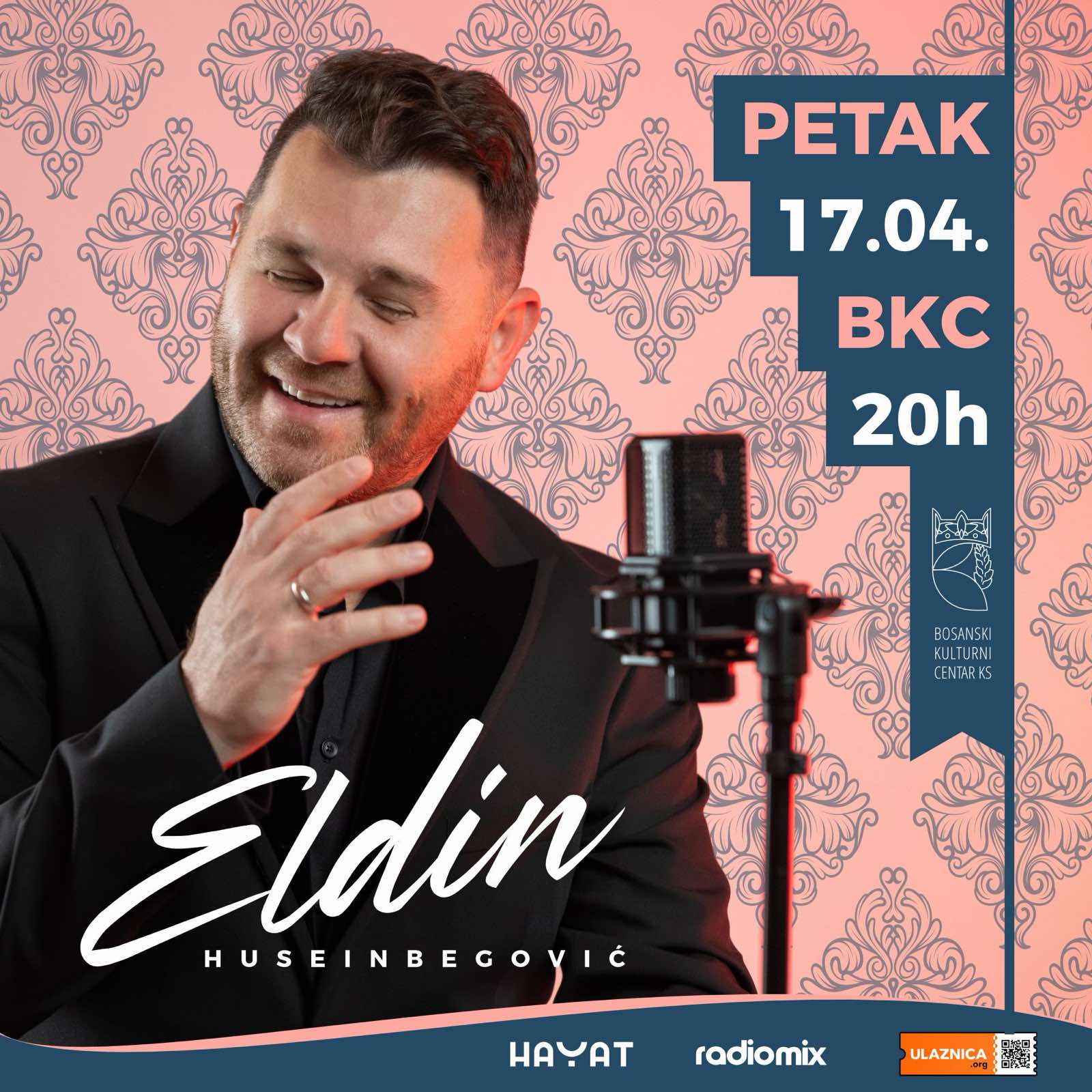 Prvi solistički koncert Eldina Huseinbegovića 17. aprila u Sarajevu