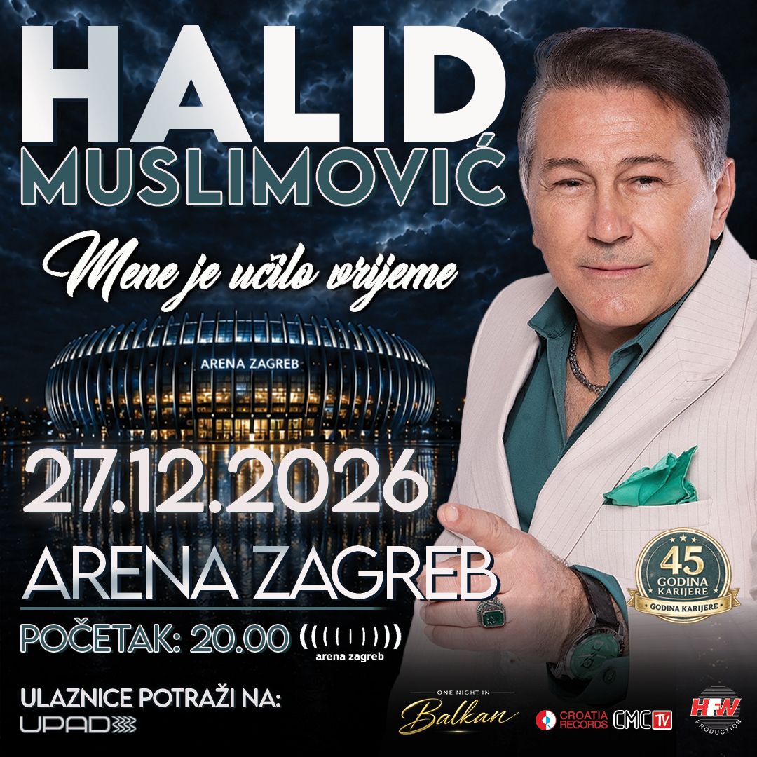 Halid Muslimović zakazao spektakl 27. decembra u zagrebačkoj Areni